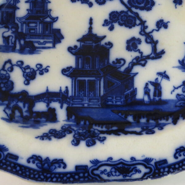 Velka starozitna orientalni misa tac porcelan Tonquin London