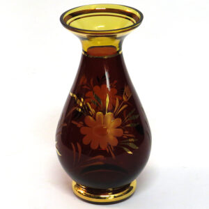 brousena vaza rubinove sklo egermann